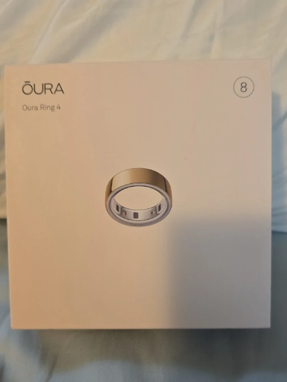 Size 8 GOLD Oura Ring with Charger Base